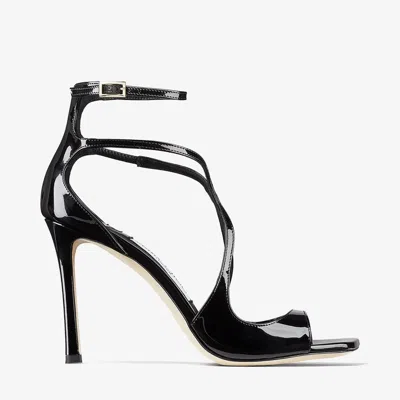 Jimmy Choo Patent Leather Ankle-strap High-heel Sandals In Black