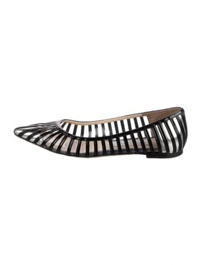 Pre-owned Jimmy Choo Patent Leather Ballet Flats In Black