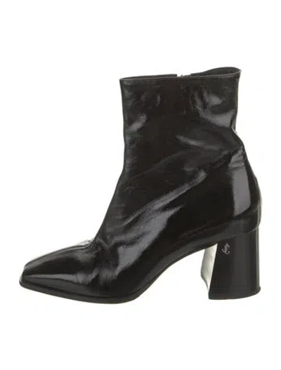Pre-owned Jimmy Choo Patent Leather Boots In Black