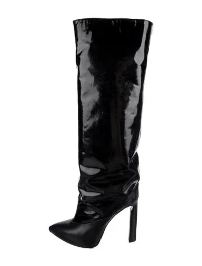 Pre-owned Jimmy Choo Patent Leather Boots In Black