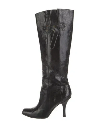 Pre-owned Jimmy Choo Patent Leather Boots In Black