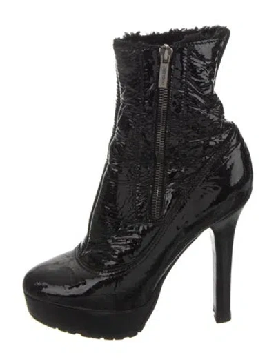Pre-owned Jimmy Choo Patent Leather Boots In Black