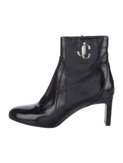 Pre-owned Jimmy Choo Patent Leather Boots In Black