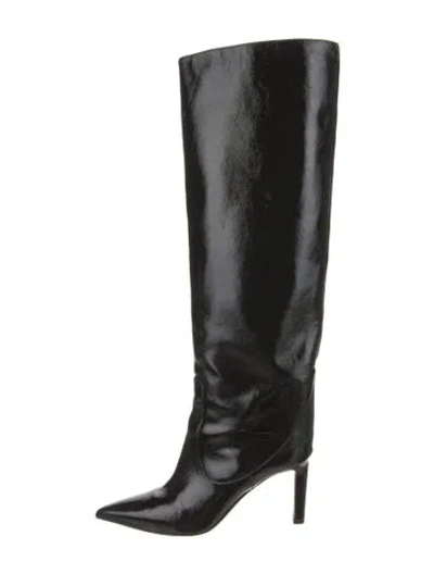 Pre-owned Jimmy Choo Patent Leather Boots In Black