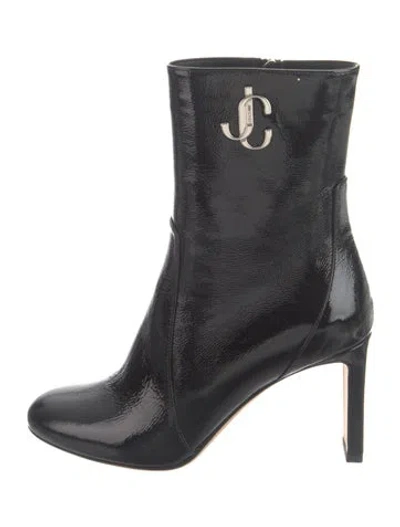 Pre-owned Jimmy Choo Patent Leather Boots In Black