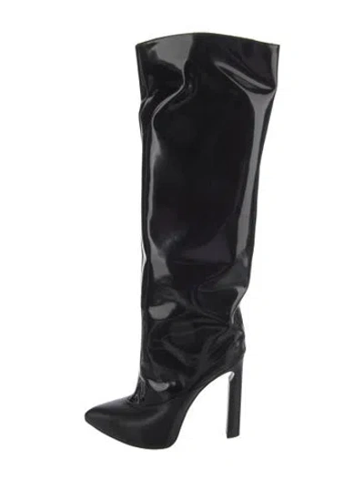 Pre-owned Jimmy Choo Patent Leather Boots In Black
