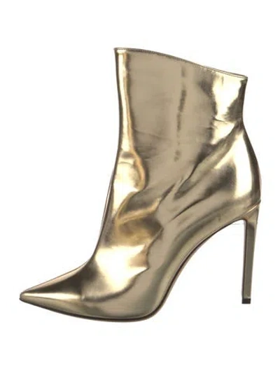 Pre-owned Jimmy Choo Patent Leather Boots In Gold