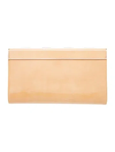 Pre-owned Jimmy Choo Patent Leather Clutch In Yellow