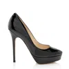 Jimmy Choo Patent Leather Cosmic Platform Pumps In Black