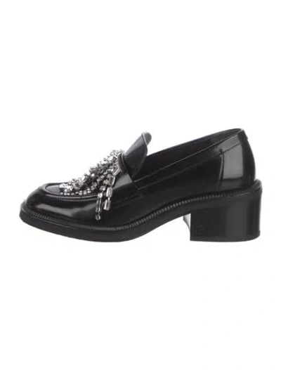 Pre-owned Jimmy Choo Patent Leather Crystal Embellishments Pumps In Black