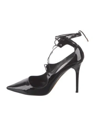 Pre-owned Jimmy Choo Patent Leather D'orsay Pumps In Black