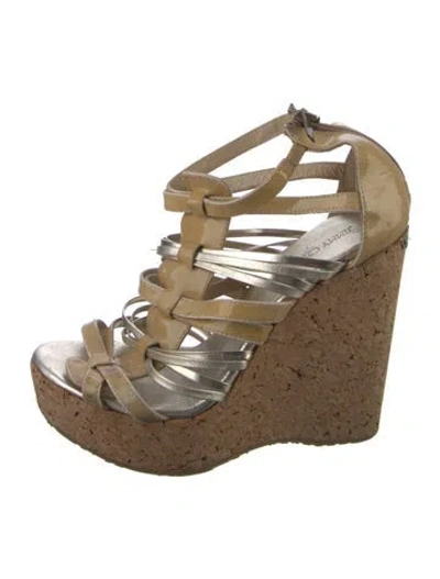 Pre-owned Jimmy Choo Patent Leather Gladiator Sandals In Multi