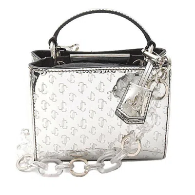 Pre-owned Jimmy Choo Patent Leather Handbag Shoulder Bag () In Silver