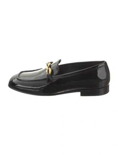 Pre-owned Jimmy Choo Patent Leather Loafers In Black