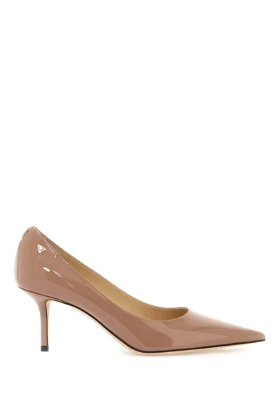 Jimmy Choo Patent Leather Love 65 Pumps In Neutral