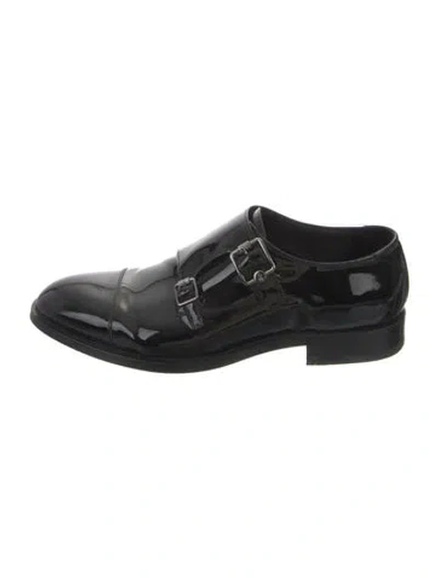 Pre-owned Jimmy Choo Patent Leather Oxfords In Black