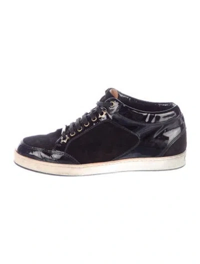 Pre-owned Jimmy Choo Patent Leather Printed Sneakers In Black
