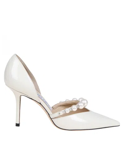 Jimmy Choo Patent Leather Pumps In White