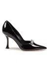 Jimmy Choo Belinda Decollete In Painted Leather In Black
