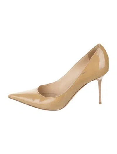 Pre-owned Jimmy Choo Patent Leather Pumps In Neutral