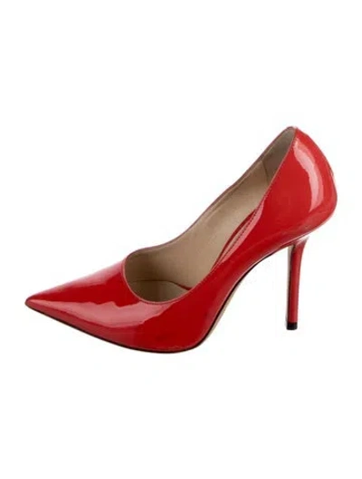 Pre-owned Jimmy Choo Patent Leather Pumps In Red