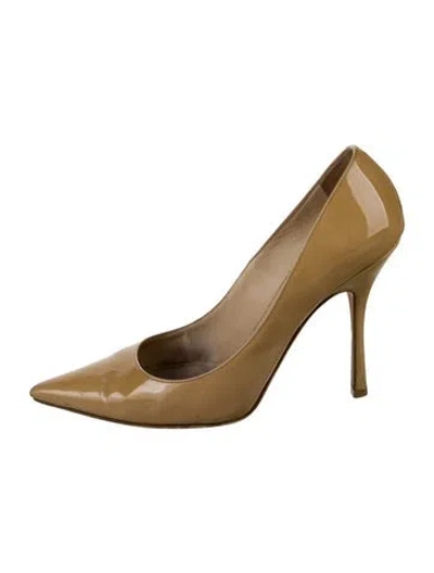 Pre-owned Jimmy Choo Patent Leather Pumps In Yellow