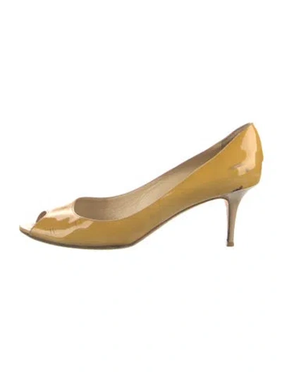 Pre-owned Jimmy Choo Patent Leather Pumps In Yellow