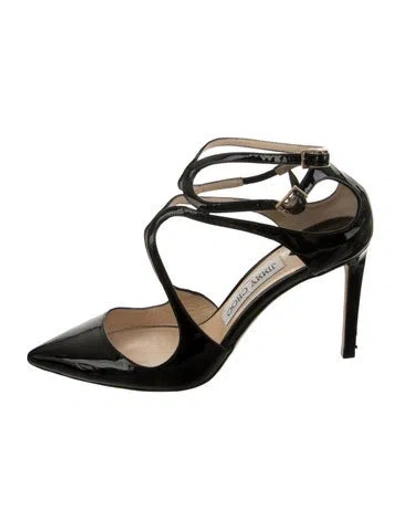 Pre-owned Jimmy Choo Patent Leather Sandals In Black