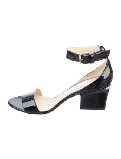 Pre-owned Jimmy Choo Patent Leather Sandals In Black