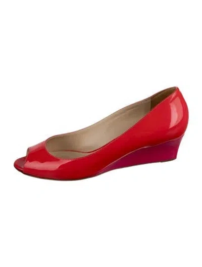 Pre-owned Jimmy Choo Patent Leather Sandals In Red