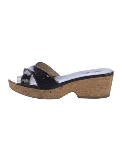Pre-owned Jimmy Choo Patent Leather Slides