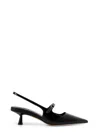 Jimmy Choo Patent Leather Slingback With Back Monogram In Black
