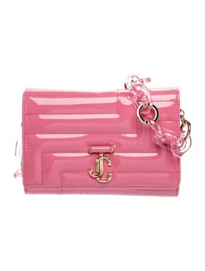 Pre-owned Jimmy Choo Patent Leather Varenne Quad In Pink
