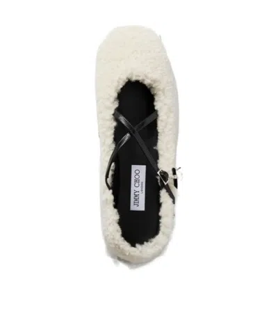 Jimmy Choo Patent Trimmed Ballet Flats In Multi