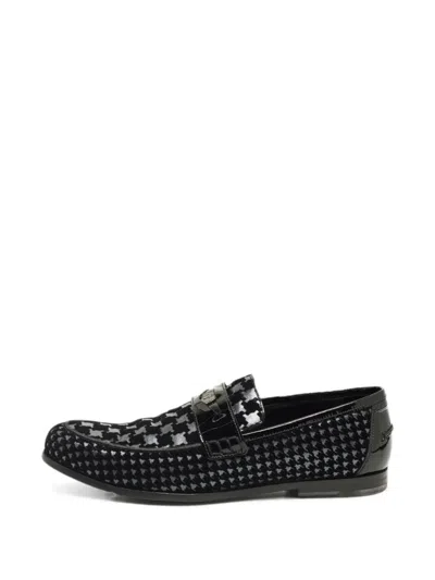 Pre-owned Jimmy Choo Patent-leather Penny Loafers In Black