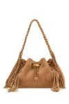 Jimmy Choo Peach Suede Bon Bon Crossbody Bag