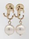 Jimmy Choo Pearl And Gold-tone Earrings In Multi