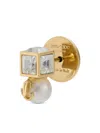 Jimmy Choo Pearl Cube Studded Earrings In Gold