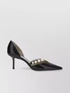 Jimmy Choo Pointed Toe Pumps With Faux-pearl Embellishment