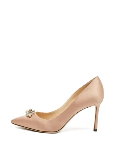 Pre-owned Jimmy Choo Pearl-embellished Pumps In Pink