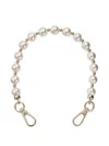 Jimmy Choo Pearl-embellished Strap In Metallic