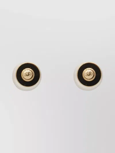 Jimmy Choo Pearl Stud Earrings Gold Accents