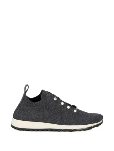 Jimmy Choo Pearl-embellished Cashmere Sneakers In Multi