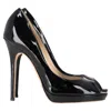 Jimmy Choo Patent Leather Cosmic Platform Pumps In Black