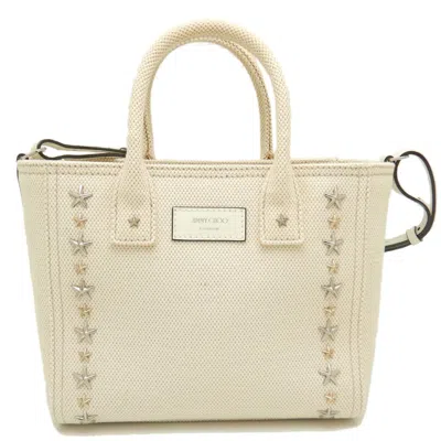 Jimmy Choo Pegasi S Canvas Tote Bag In Sand