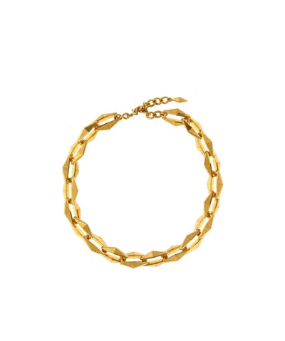 Jimmy Choo Diamond Chain-link Necklace In Gold