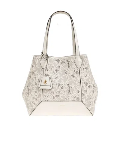 Jimmy Choo Perforated-embellished Tote Bag In White