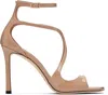 Jimmy Choo Patent Leather Azia 95 Sandals In Ballet Pink