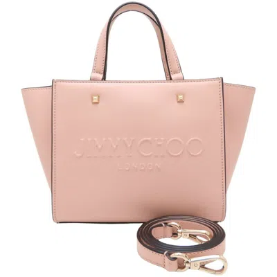 Pre-owned Jimmy Choo Pink Beige Leather Tote Bag ()