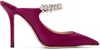 Jimmy Choo Bing 100mm Crystal-embellished Mules In Boysenberry